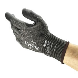 Ansell Size 6 HyFlex® Fiber Glass, HPPE, Nylon And Spandex Cut Resistant Gloves With Water-Based Polyurethane/Nitrile Coating