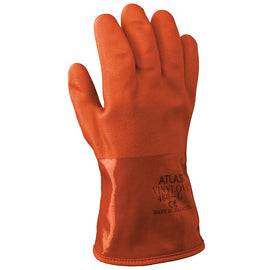 SHOWA® Size 7 Orange ATLAS® Acrylic/Cotton/Insulated Lined PVC Chemical Resistant Gloves
