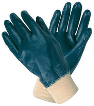 MCR Safety X-Large Economy Blue Nitrile Fully Coated Work Gloves With White Interlock Liner, Knit Wrist And Treated With Actifresh