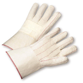 Protective Industrial Products Large Natural Regular Weight Cotton Hot Mill Gloves With Gauntlet Wrist