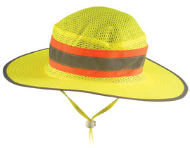OccuNomix X-Large Yellow MiraCool® Polyester Mesh Ranger Hat
