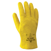 SHOWA Size 9 Heavy Duty PVC Full Hand Coated Work Gloves With Cotton Liner And Slip-On Cuff