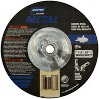 Norton® 7" X 1/8" X 5/8" - 11 Metal Extra Coarse Grit Aluminum Oxide Type 27 Depressed Center Combination Wheel - PRICE IS PER EACH