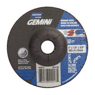 Norton® 4" X 1/8" X 5/8" Gemini® Extra Coarse Grit Aluminum Oxide Type 27 Depressed Center Combination Wheel