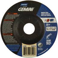 Norton® 4 1/2" X 3/16" X 7/8" Gemini® Extra Coarse Grit Aluminum Oxide Type 27 Depressed Center Grinding Wheel