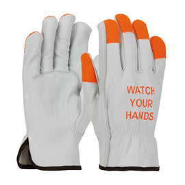 Protective Industrial Products X-Large Natural And Orange Cowhide Unlined Drivers Gloves - PRICE IS PER PAIR