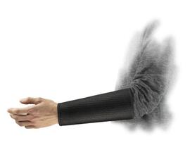 Ansell 8" Length Black HyFlex® INTERCEPT Technology Industrial Cut Resistant Sleeves