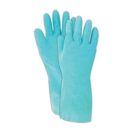 North® by Honeywell Size 9 Blue Nitri-Guard Plus 13" 15 mil Unsupported Nitrile Chemical Resistant Gloves With Sandpatch Grip Finish And Straight Cuff - PRICE IS PER DOZEN