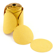 6" Dia 80 Grit United Abrasives-SAIT Gold Stearated Aluminum Oxide PSA Disc Roll - PRICE IS PER Box of 100