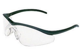 Crews Triwear® Black Safety Glasses With Clear Anti-Fog/Anti-Scratch Lens