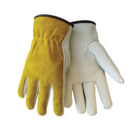 Tillman® X-Large Pearl And Bourbon Split Grain/Top Grain Cowhide Unlined Drivers Gloves