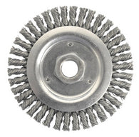 Weiler® 4 1/2" X 5/8" - 11 Dualife Roughneck® Stainless Steel Knot Wire Wheel Brush - PRICE IS PER EACH